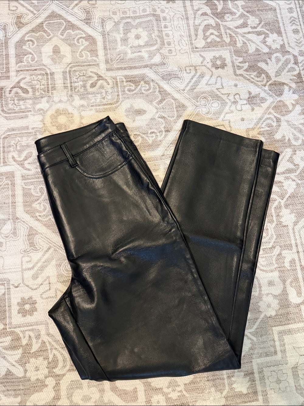 Wilfred Black Faux Leather Skinny Pants
